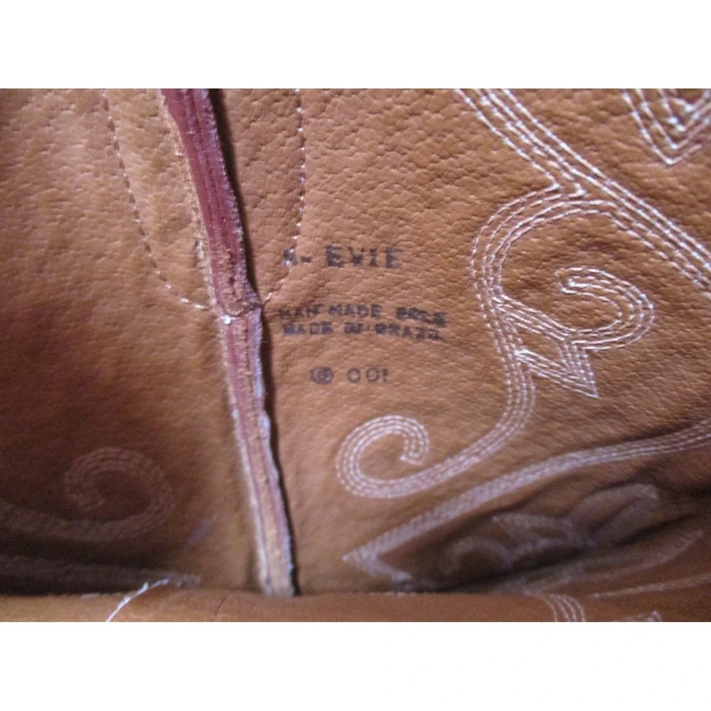 Nine west evie Cowboy Boots Women's Western Stitched Leather Cowgirl Boots Sz 8M - Picture 10 of 10